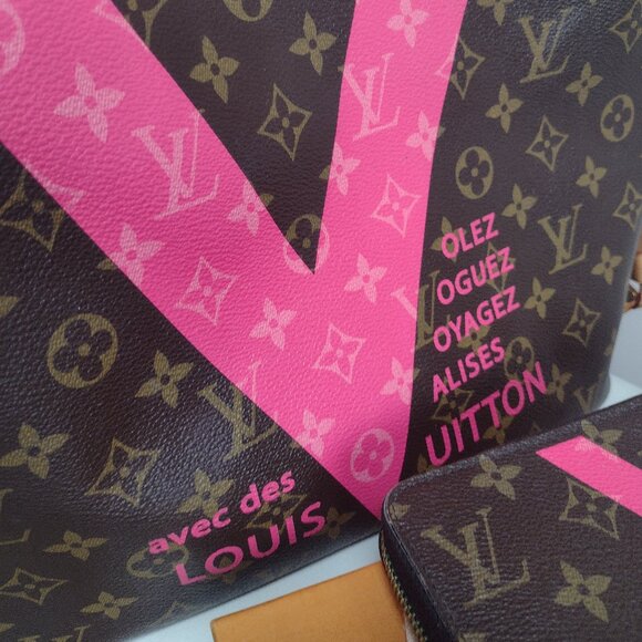 💯% Authentic Louis Vuitton Pink V Line Full Inclusion PLUS ZIPPY WALLET💗 - Picture 6 of 16